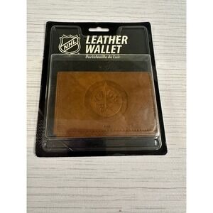 NHL Winnipeg Jets Rico Leather Wallet Brown Bifold Mens MTR10301 New